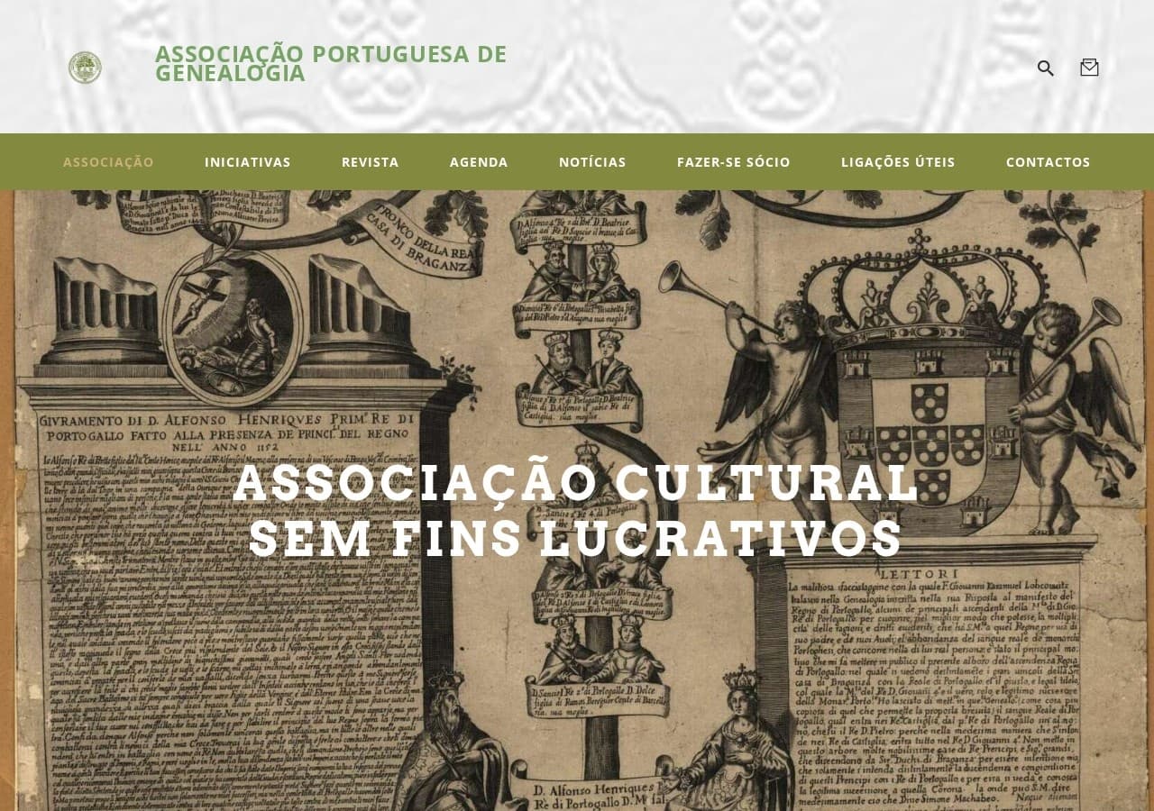 Página inicial do projeto AP Genealogia